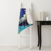 Couverture Sherpa Ciel nocturne - Art numérique Mosaic (En situation)