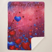 Couverture Sherpa Ciel Sapphire avec Coeurs Garnet : Donner du pouvo (Devant)