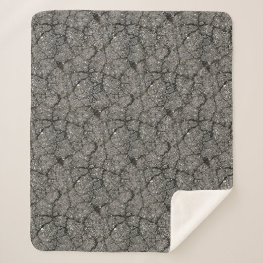 Couverture Sherpa Ciment de pavage de rue d'asphalte noir (Devant)