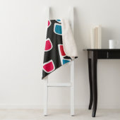 Couverture Sherpa Cinéma, lunettes 3d motif, sans soudure.  (En situation)