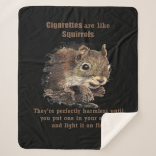 Couverture Sherpa Citation amusante Inspirational Anti-Tabac Stop Sq