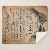 Couverture Sherpa Citation d'amour pour amie | Don de devis amusants (Devant (Horizontal))