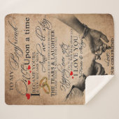 Couverture Sherpa Citation d'amour pour petit ami | Cadeau pour mari (Devant (Horizontal))