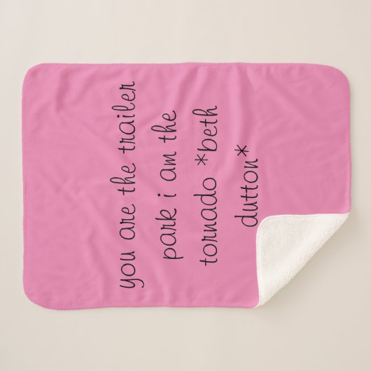 Couverture Sherpa citation de beth dutton (Devant (Horizontal))