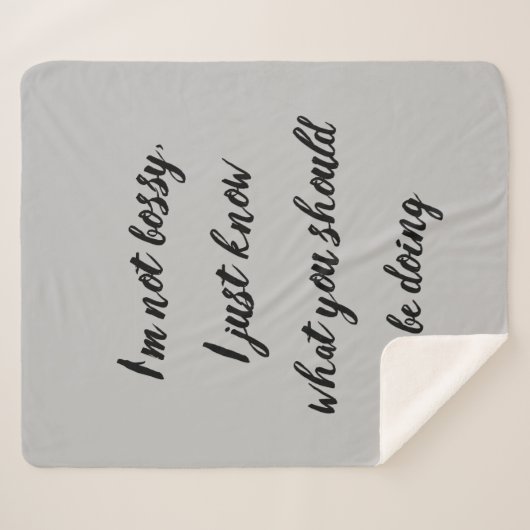 Couverture Sherpa Citation de Bossy Boss Fun Dit (Devant (Horizontal))