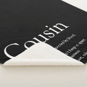 Couverture Sherpa Citation de cousin cool et fun noir et blanc moder (3/4)