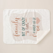 Couverture Sherpa Citation de famille en terre cuite Abstraite (Devant (Horizontal))