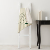 Couverture Sherpa Citation de fille de feuillage vert et or tropical (En situation)