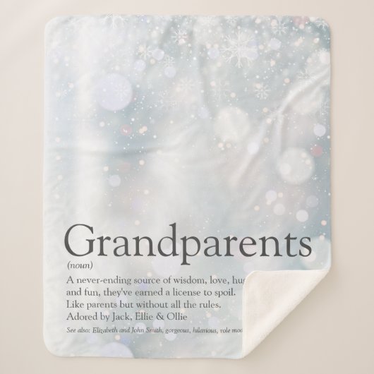 Couverture Sherpa Citation des grands-parents pour les fêtes d'hiver (Devant)