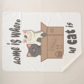 Couverture Sherpa Citation drôle Accueil est où est votre chat (Devant (Horizontal))