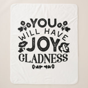 Couverture Sherpa Citation Inspirante de Joie et de Félicité