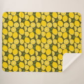 Couverture Sherpa Citron Jaune Moderne Amusant mignon (Devant (Horizontal))