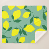 Couverture Sherpa Citron simple, Arrière - plan vert. (Devant (Horizontal))