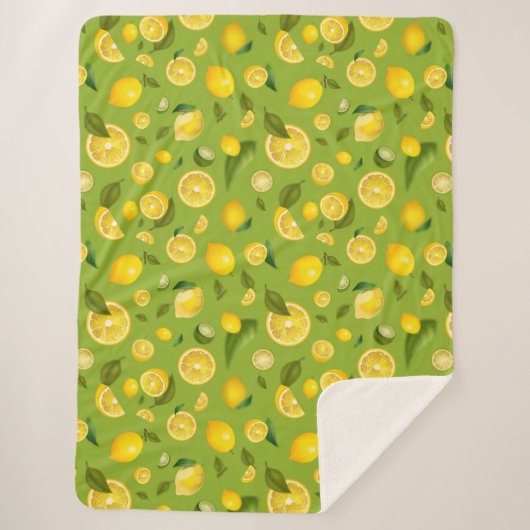 Couverture Sherpa Citron Variété 8 (Devant)