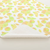 Couverture Sherpa citron vert orange tranches fruits agrumes nature (3/4)