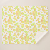 Couverture Sherpa citron vert orange tranches fruits agrumes nature (Devant (Horizontal))