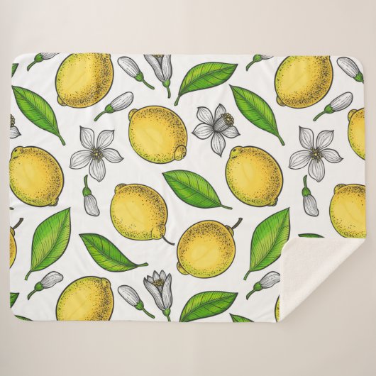 Couverture Sherpa Citrons (Devant (Horizontal))