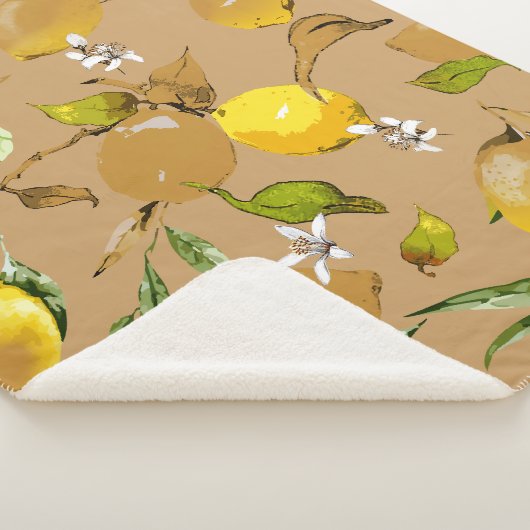 Couverture Sherpa citrons d'aquarelle 33 (3/4)