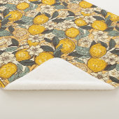 Couverture Sherpa Citrons d'été et fleurs blanches (3/4)