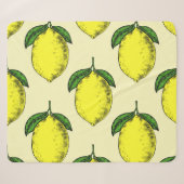 Couverture Sherpa Citrons et feuilles : motif d'été. (Devant (Horizontal))