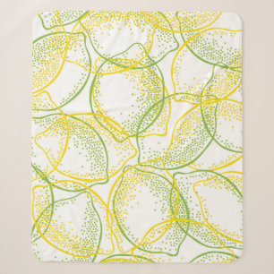 Couverture Sherpa Citrons et Limes : Motif frais.