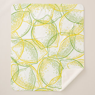 Couverture Sherpa Citrons et Limes : Motif frais.
