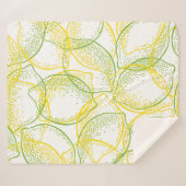Couverture Sherpa Citrons et Limes : Motif frais. (Devant (Horizontal))