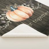 Couverture Sherpa Citrouille Aquarelle (3/4)