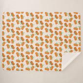 Couverture Sherpa Citrouille Automne Motif Automne Harvest Orange (Devant (Horizontal))