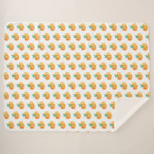 Couverture Sherpa Citrouille mignonne de patch Halloween aquarelle (Devant (Horizontal))