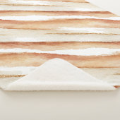 Couverture Sherpa Citrouille Rayures Latte Pêche   (3/4)