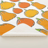 Couverture Sherpa Citrouille récolter motif transparent. Oran mûr de (3/4)