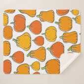 Couverture Sherpa Citrouille récolter motif transparent. Oran mûr de (Devant (Horizontal))
