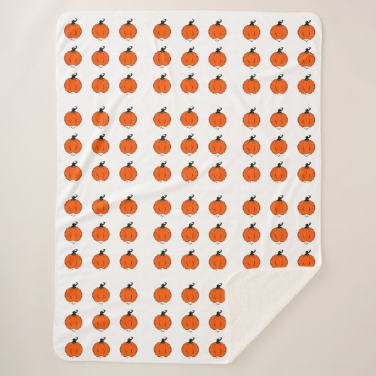 Couverture Sherpa Citrouilles de récolte d'automne (Devant)