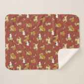 Couverture Sherpa Citrouilles Golden Retriever (Devant (Horizontal))