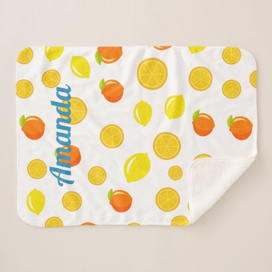Couverture Sherpa Citrus joyeux : Citrons & Oranges (Devant (Horizontal))