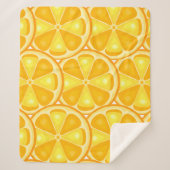 Couverture Sherpa Citrus TROPICAL SUMMER FRUIT Orange citrons tranch (Devant)