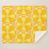 Couverture Sherpa Citrus TROPICAL SUMMER FRUIT Orange citrons tranch (Devant (Horizontal))