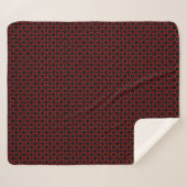 Couverture Sherpa Clair classique noir et rouge Sherpa Blanket (Devant (Horizontal))