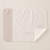 Couverture Sherpa Clair Élégant Minimal Simple Clush Pink Heart (Devant (Horizontal))
