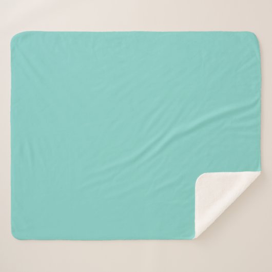 Couverture Sherpa Clair Turquoise Sherpa Blanket (Devant (Horizontal))