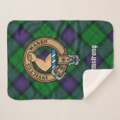 Couverture Sherpa Clan Armstrong Crest sur Tartan (Devant (Horizontal))