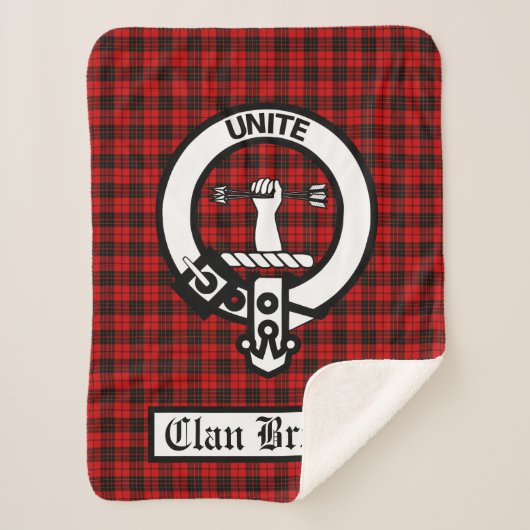 Couverture Sherpa Clan Brodie Crest Badge & Tartan (Devant)