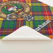 Couverture Sherpa Clan Buchanan Crest sur Tartan (3/4)