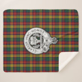 Couverture Sherpa Clan Buchanan Crest & Tartan (Devant (Horizontal))