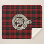 Couverture Sherpa Clan Campbell Crest & Armaddie Tartan (Devant (Horizontal))