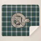 Couverture Sherpa Clan Campbell Crest & Dress Tartan (Devant (Horizontal))