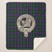 Couverture Sherpa Clan Campbell Crest et Cawdor Tartan (Devant)