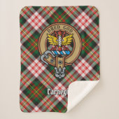 Couverture Sherpa Clan Carnegie Crest sur la robe Tartan (Devant)