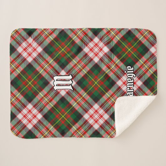 Couverture Sherpa Clan Carnegie robe Tartan (Devant (Horizontal))